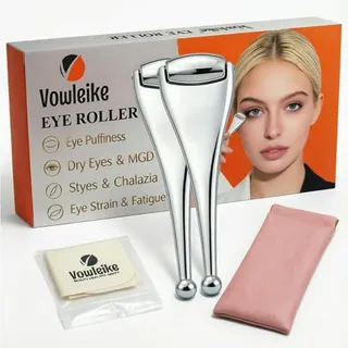 Photo of 2-Pack Metal Eyelid Massager – Hot & Cold Meibomian Gland Expressor for MGD, Dry Eyes, Stye & Chalazion