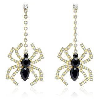 Photo of Spider Dangle Earrings, Halloween Gothic Horror Cosplay