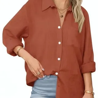 Photo of Oversized Button Down Shirts with Pockets