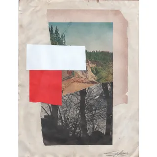 Photo of Original Mixed Media Modern Art Collage "Accinge" 8.5x11" Signed