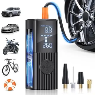 Photo of Tire Inflator Portable Air Compressor, 3X Faster with Digital Gauge, LED Light
