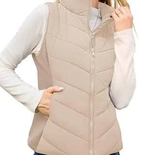 Photo of Quilted Vest Lightweight Puffer Zip Outerwear