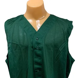 Photo of New Tag Team Uniforms Adult 2XL Green Lightweight Mesh Button Down Baseball Vest