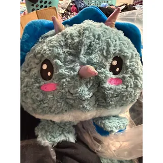 Photo of Reversible Triceratops Dinosaur Plush Blue Aqua Flip Mood Stuffed Animal NWT