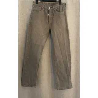 Photo of Levis 501 Jeans Mens Size 33x34 Straight Button Fly Brown Denim