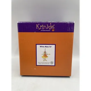 Photo of Dept 56 Krinkles Patience Brewster Cat Witch Halloween Ornament NIB