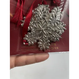 Photo of Lenox Jeweled Silver Metal Charm Snowflake Ornament 2.5 Inch