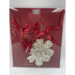 Photo of Lenox Jeweled Silver Metal Charm Snowflake Ornament 2.5 Inch