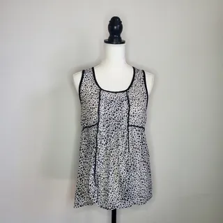 Photo of Chloe K Sheer Leopard Print Tank Top Medium