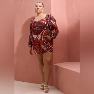 Photo of Eloquii Sunshine Floral Skort Romper NWT