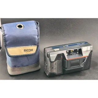 Photo of Ricoh AF-70 35mm Film Camera FOR PARTS Powers On Rikenon 35mm f/3.5 Lens + Bag
