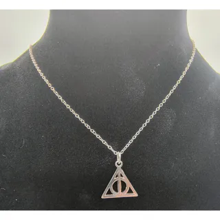Photo of Harry Potter Deathly Hallows Charm Necklace 925 Sterling Silver NIB Official WB