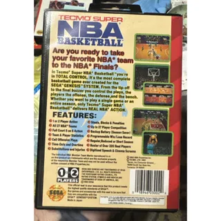 Photo of Tecmo Super NBA Basketball (Sega Genesis, 1993) Complete In Box With Manual