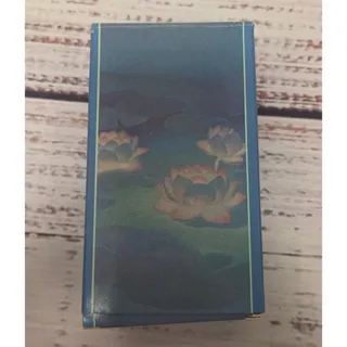 Photo of Vintage Avon Water Lily Blue Glass Perfume Bottle with Box
