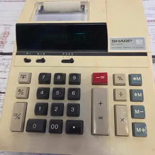 Photo of Sharp EL-1197S 10-Digit Printing Calculator Works Needs Ink Roller