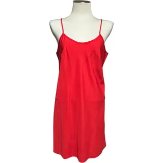 Photo of Nanette Lepore Satin Slip Nightgown Red 14