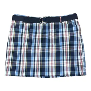 Photo of Ralph Lauren Chaps Plaid Skirt Belted Red White Blue Yellow 16