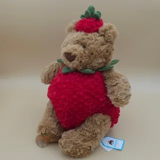 Photo of Jellycat Bartholomew Bear Strawberry - AUTHENTIC - NEW WITH TAGS