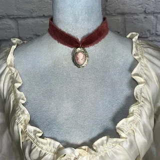 Photo of Handmade Vintage-inspired Cameo Velvet Choker Necklace