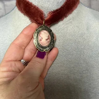 Photo of Handmade Vintage-inspired Cameo Velvet Choker Necklace