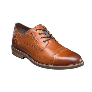 Photo of Nunn Bush Men's Overland Cap Toe Oxford Tan Nubuck Brown Dress Shoes Size 12M 