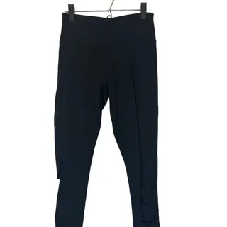 Photo of Bally Black Cut Out Cropped Leggings Women M Athletic Stretch Running Activewear