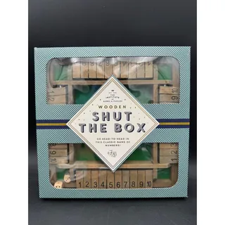 Photo of Vintage Shut the Box Tabletop Dice Game Board Complete