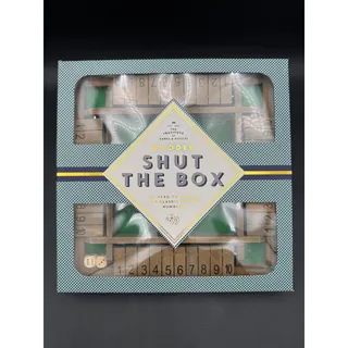 Photo of Vintage Shut the Box Tabletop Dice Game Board Complete