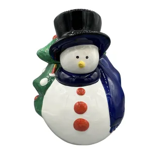 Photo of Vintage Snowman Christmas Tree Cookie Jar 2002
