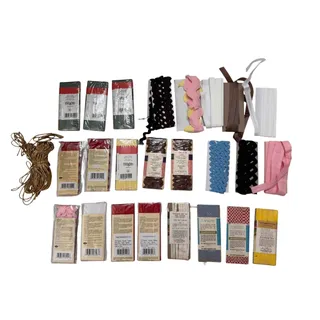 Photo of Vintage Sewing Supplies - Rick Rack, Binding, Bias Tape - 80s 90s - Made in USA