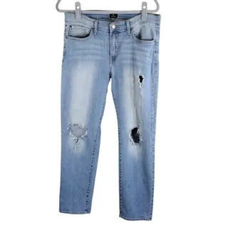 Photo of Just Black Jeans Women’s 30 Light Wash Distressed Skinny Stretch Denim Cotton