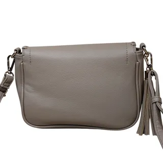 Photo of NWOT Crossbody Bag Women’s Beige Faux Leather Fringe Boho Chic Casual Purse