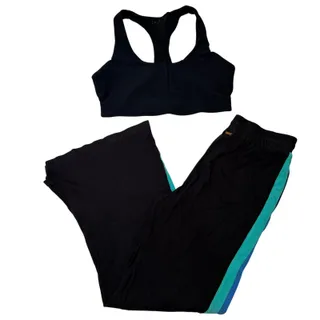 Photo of LSpace 2P Set Sports Bra Top XL w/Long Pants M |Blue |Womens