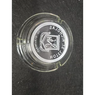 Photo of Vintage Clear Glass Ashtray - Hotel St. Nicolas Springfield, ILL.