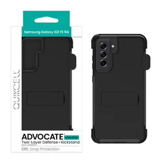Photo of New Samsung Galaxy S21 FE/FE 5G ADVOCATE + HOLSTER Kickstand Case – STEEL BLACK