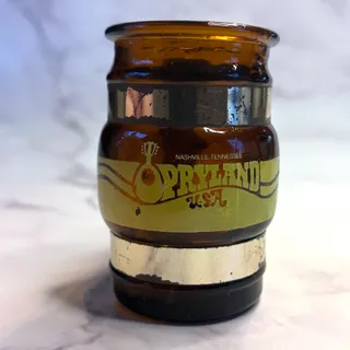 Photo of Vintage Opryland USA Nashville Amber Glass Mini Mug Toothpick Holder Souvenir