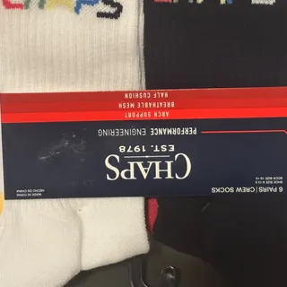 Photo of Chaps multi-colored crew socks 6 pack size 6-12