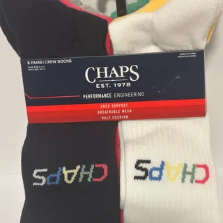 Photo of Chaps multi-colored crew socks 6 pack size 6-12