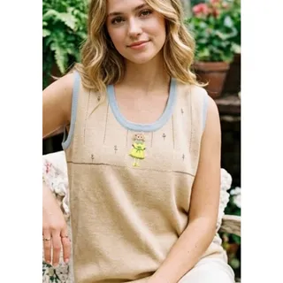 Photo of Vintage Storybook Knits Dollhouse Collection Woven Sweater Tank