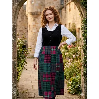 Photo of Vintage Susan Bristol Corduroy and Flannel Patchwork Jumper Dress
