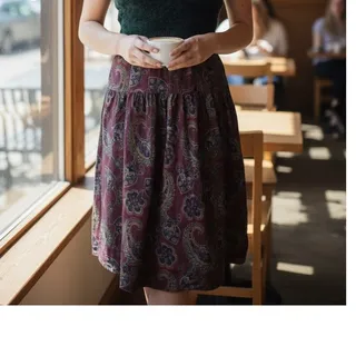 Photo of Vintage 80's Boston Travelers Paisley Skirt