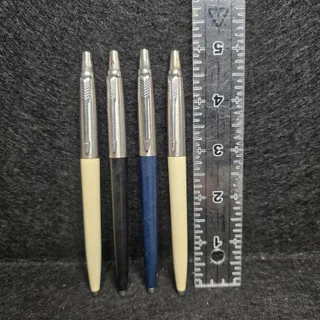 Photo of 4 Vtg Parker Jotter Chrome Cap Mechanical Ballpoint Pen USA