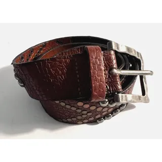 Photo of American Eagle Belt Studded Brown Genuine Leather Vintage Women's Wide Size M