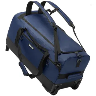 Photo of Rolling Duffle Bag with Wheels, Water-Repellent Fabric, Shoulder Straps- Navy