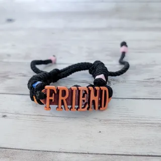 Photo of Adjustable Bracelet "Friend" Charm