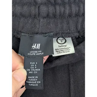 Photo of Men’s H&M Black Joggers Size Small Make The World A Better Place Loose -0826H31