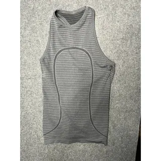 Photo of Lululemon Swiftly Tech High Neck Racerback Tank Gray Sparkle Size 4