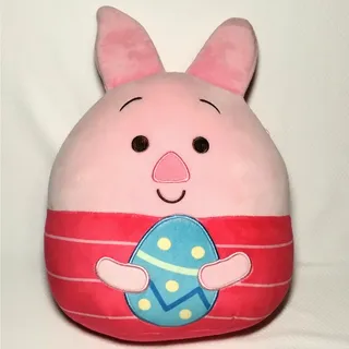Photo of Kellytoy Disney Squishmallows Piglet Easter Egg 10" Plush Winnie The Pooh Pink