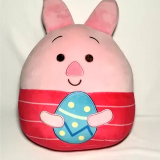 Photo of Kellytoy Disney Squishmallows Piglet Easter Egg 10" Plush Winnie The Pooh Pink