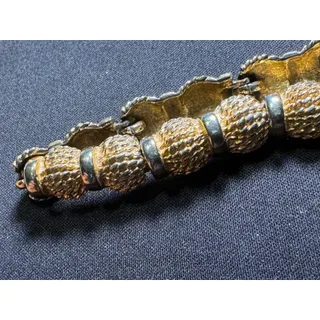 Photo of Monet Gold Tone Close over Clasp with Safety Clasp Bracelet 6.75in